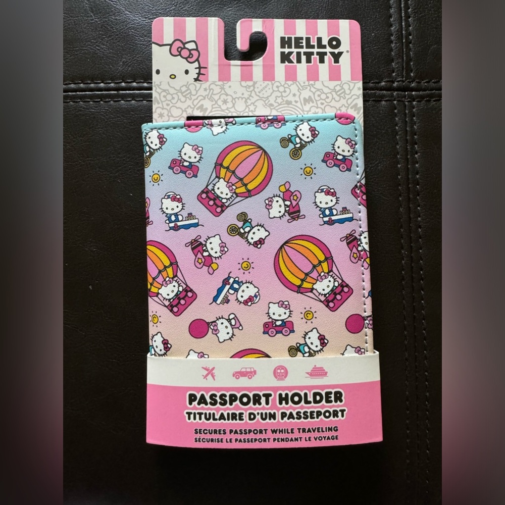 Hello Kitty Passport Holder Wallet Sanrio with Credit Card Slips